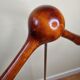 Old coat rack design "molecule" in metal and wood adjustable