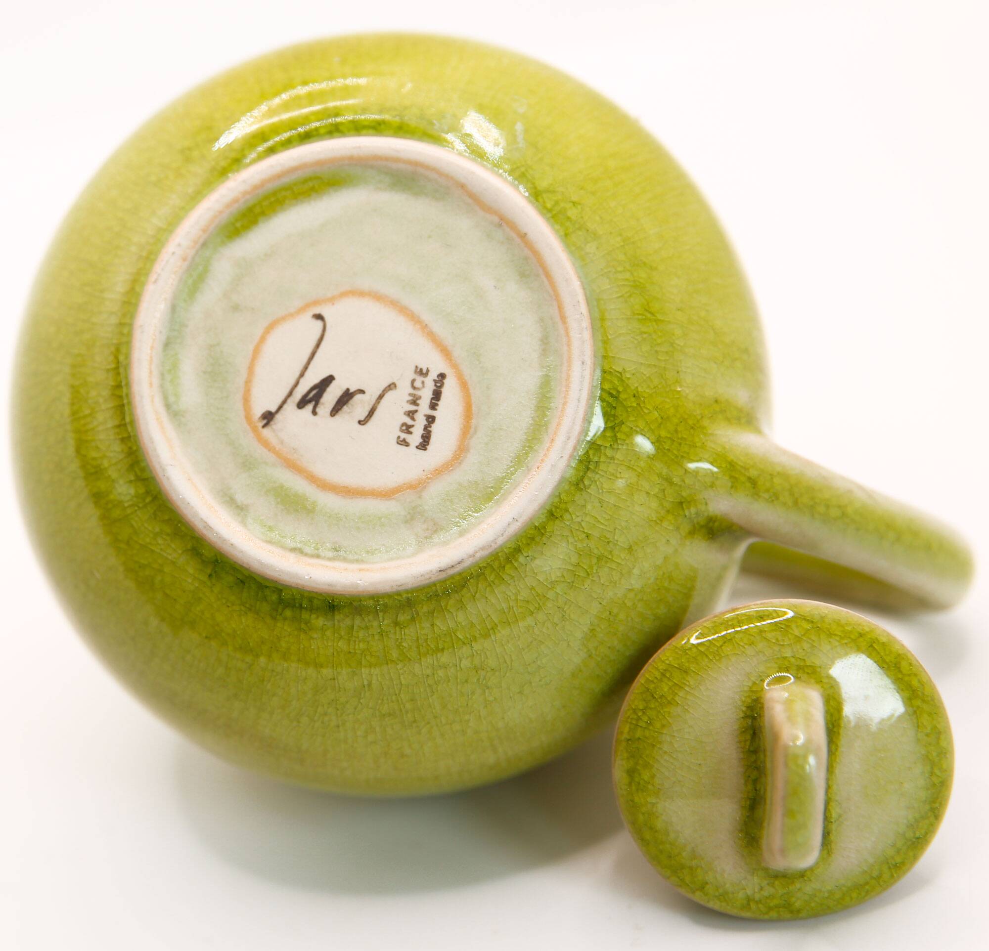 Artisanal lime green teapot Jars
