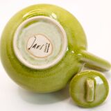 Artisanal lime green teapot Jars