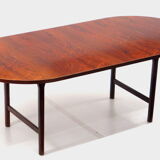 Oval extendable drop-leaf dining table, conference table made of high quality brazilian rio rosewood