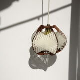 White woven lamp to hang
