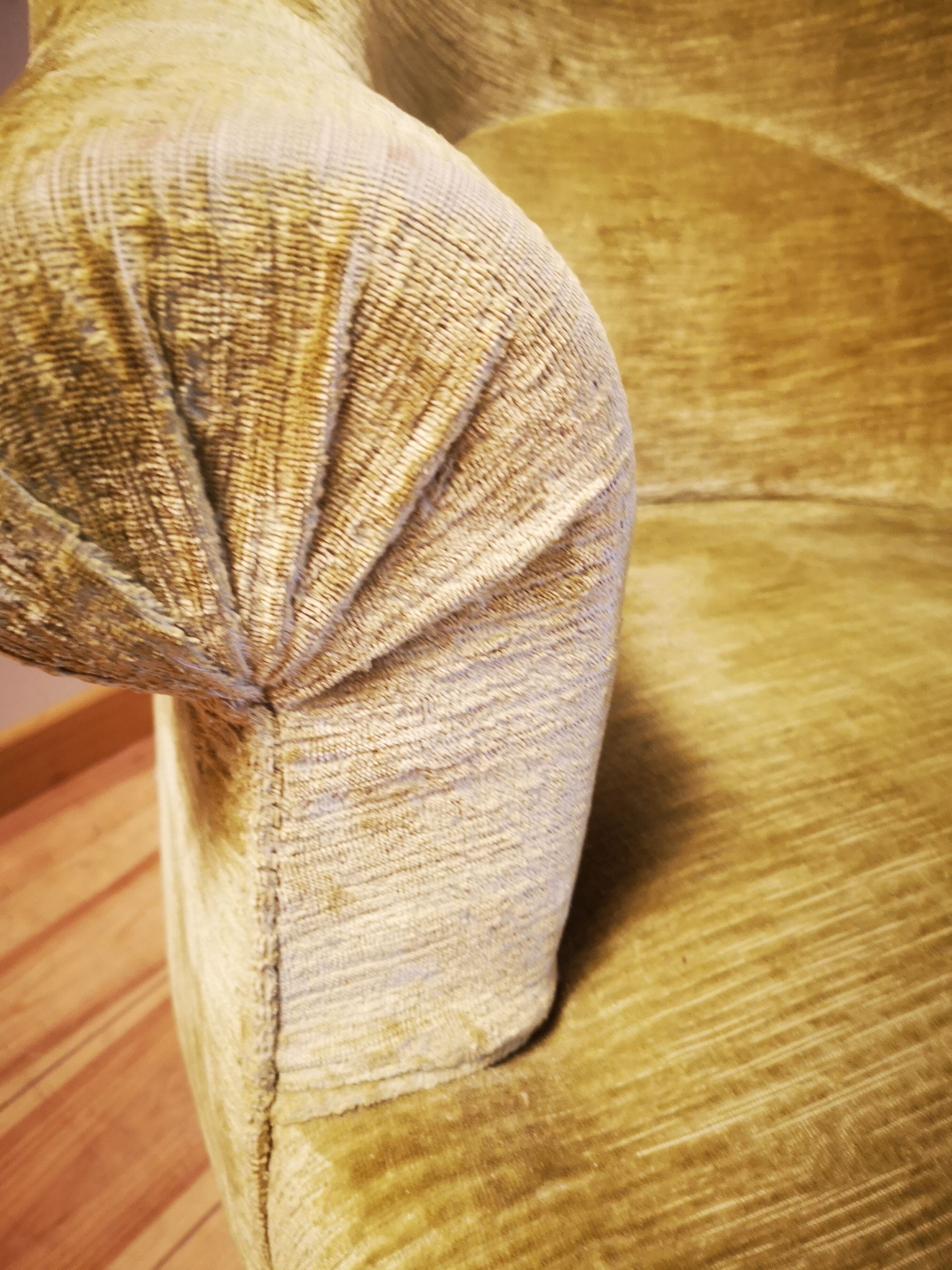 Pair of original tapestry velvet toad armchairs