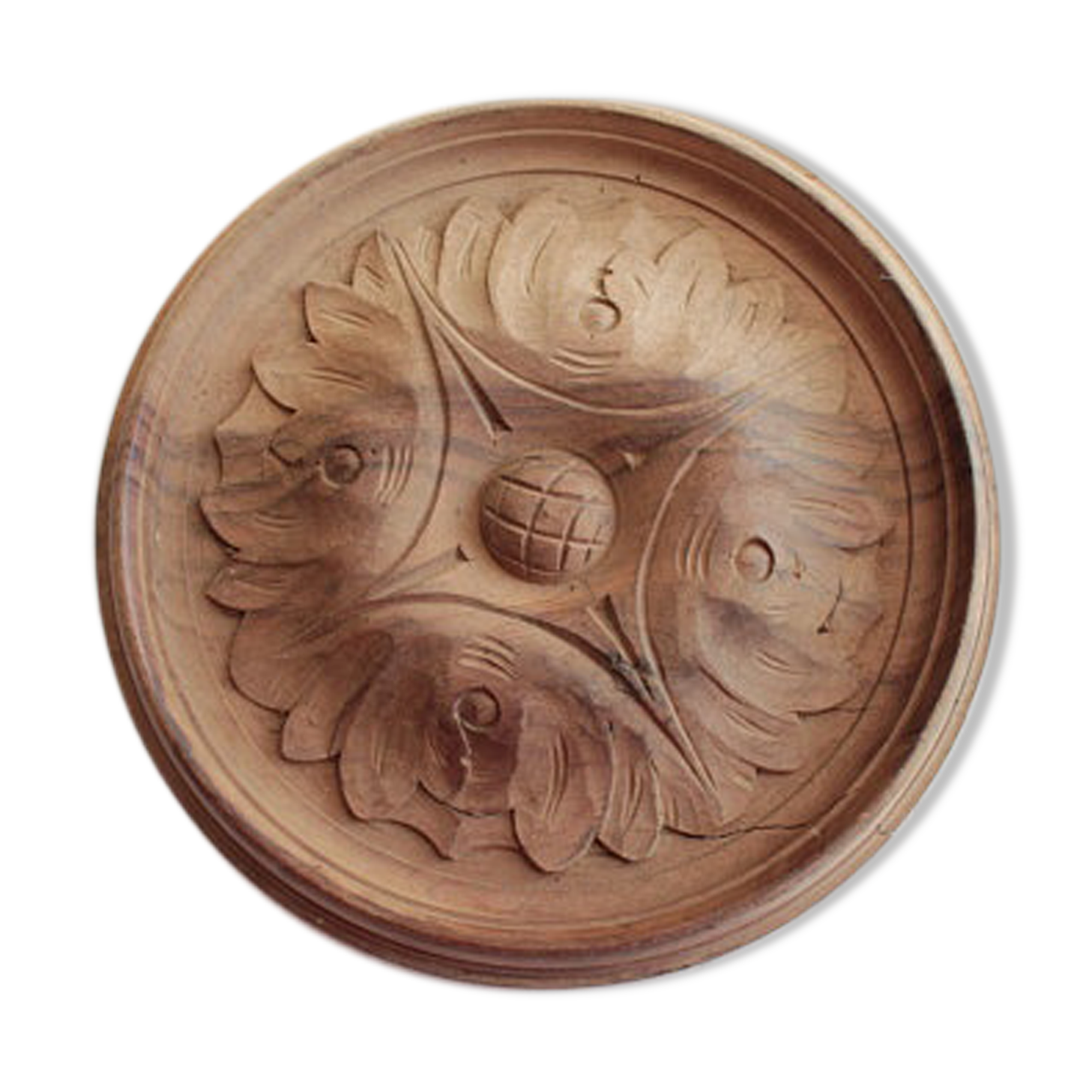 Old rose in natural solid wood,