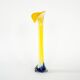 Yellow vase, Murano glass, Italian design, 1970s, made in Italy