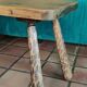 Brutalist solid wood coffee table 70 cm