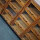 Vintage dutch oak haberdashery cabinet 1930s