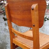 Pair of straw chairs from the 1950s