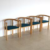 Set of 4 "String" chairs by Tranekaer