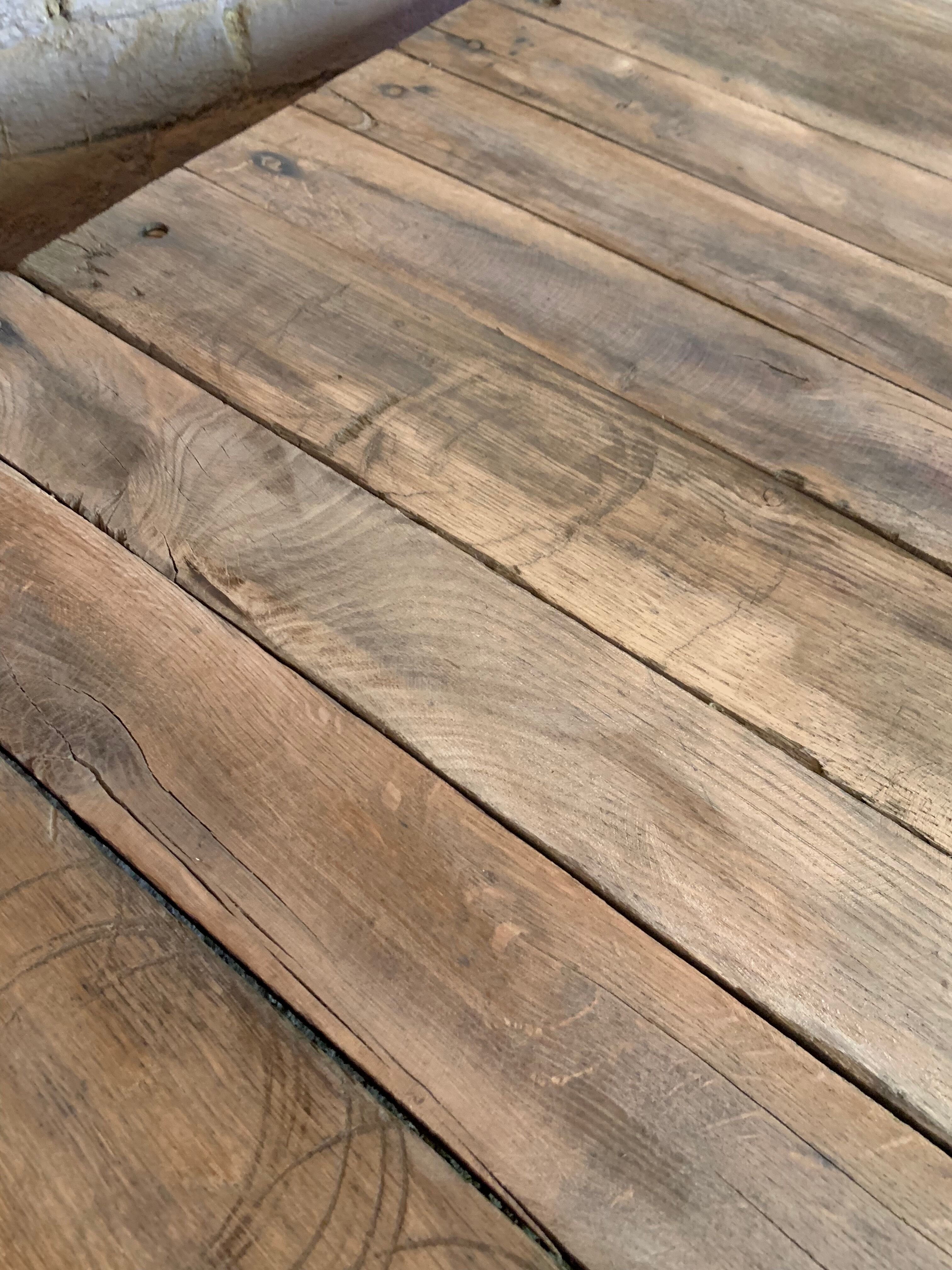 Industrial wooden coffee table