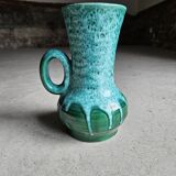 Green and blue lava ceramic pot pitcher