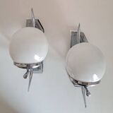 Pair of 70s wall lights