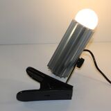Silver lamp with vintage clamp.
