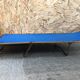 Old folding bed chantazur lafuma metal + fabric blue head adjustable vintage