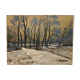 Oil on vintage landscape panel