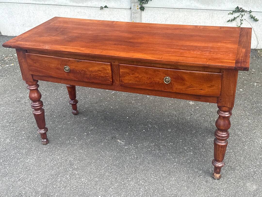 Wooden desk – Louis Philippe style – Furniture – Two drawers