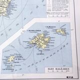 Spain and Portugal vintage map 43x43cm from 1950