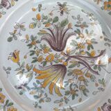 Pair of plates in Angoulême earthenware dated and signed nineteenth century