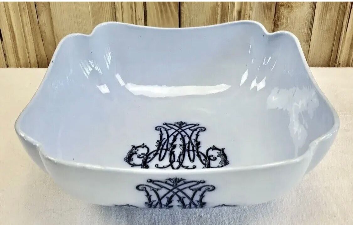 Old fruit bowl Brown Westhead Moore & co monogram XIX