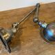 Jieldé lamp with 2 arms, 40+25cm industrial graphite, Jean Louis Domecq 1950.