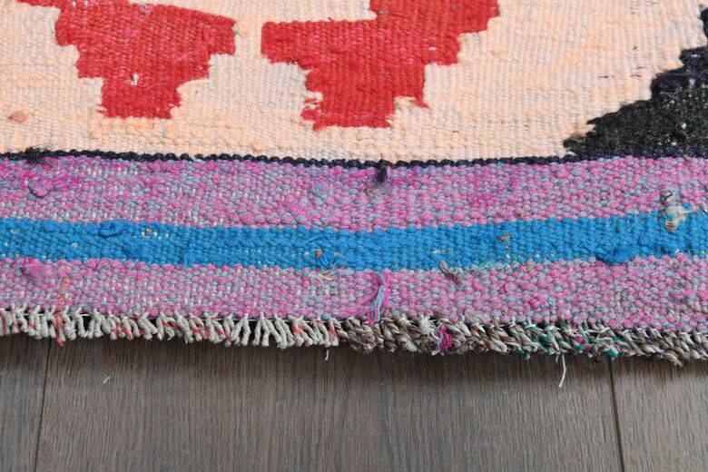 Tapis couloir kilim Oushak à tissage plat 58x268 cm