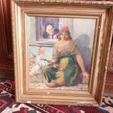 Oil on canvas "The Gypsy"