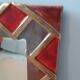 Large ceramic mirror signed Marion de Crecy, daughter of Mithé Espelt