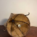70s leather table lamp
