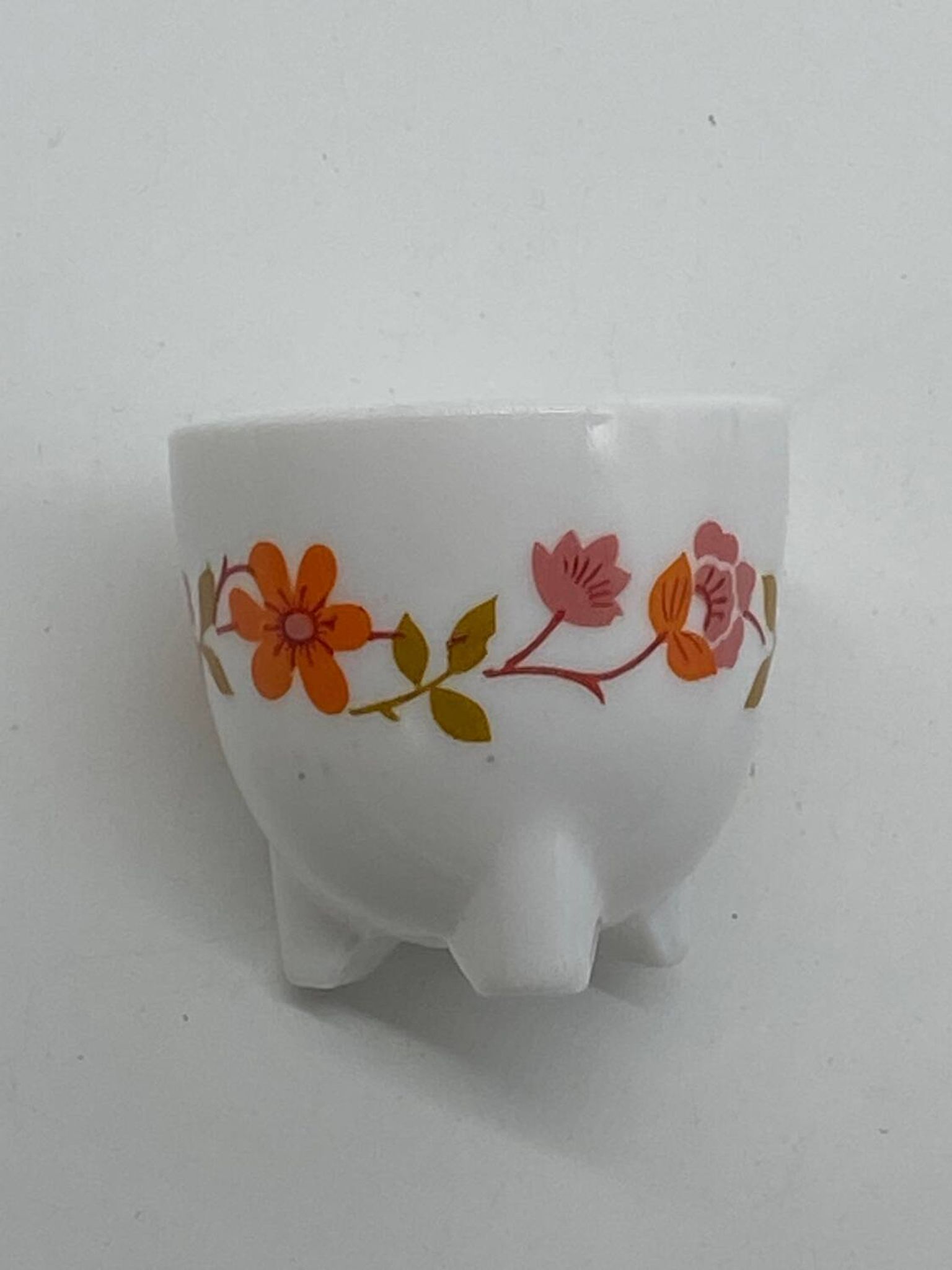 Set/lot of arcopal france egg cups, scania, vintage, flowers