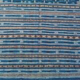 Carpet kilim blue and black handmade 127 x 217 cm