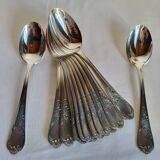 12 large silver-plated metal table spoons by Guildart