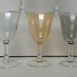 6 iridescent harlequin glasses in port