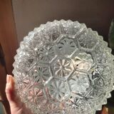 Glass ceiling lamp with small flowers