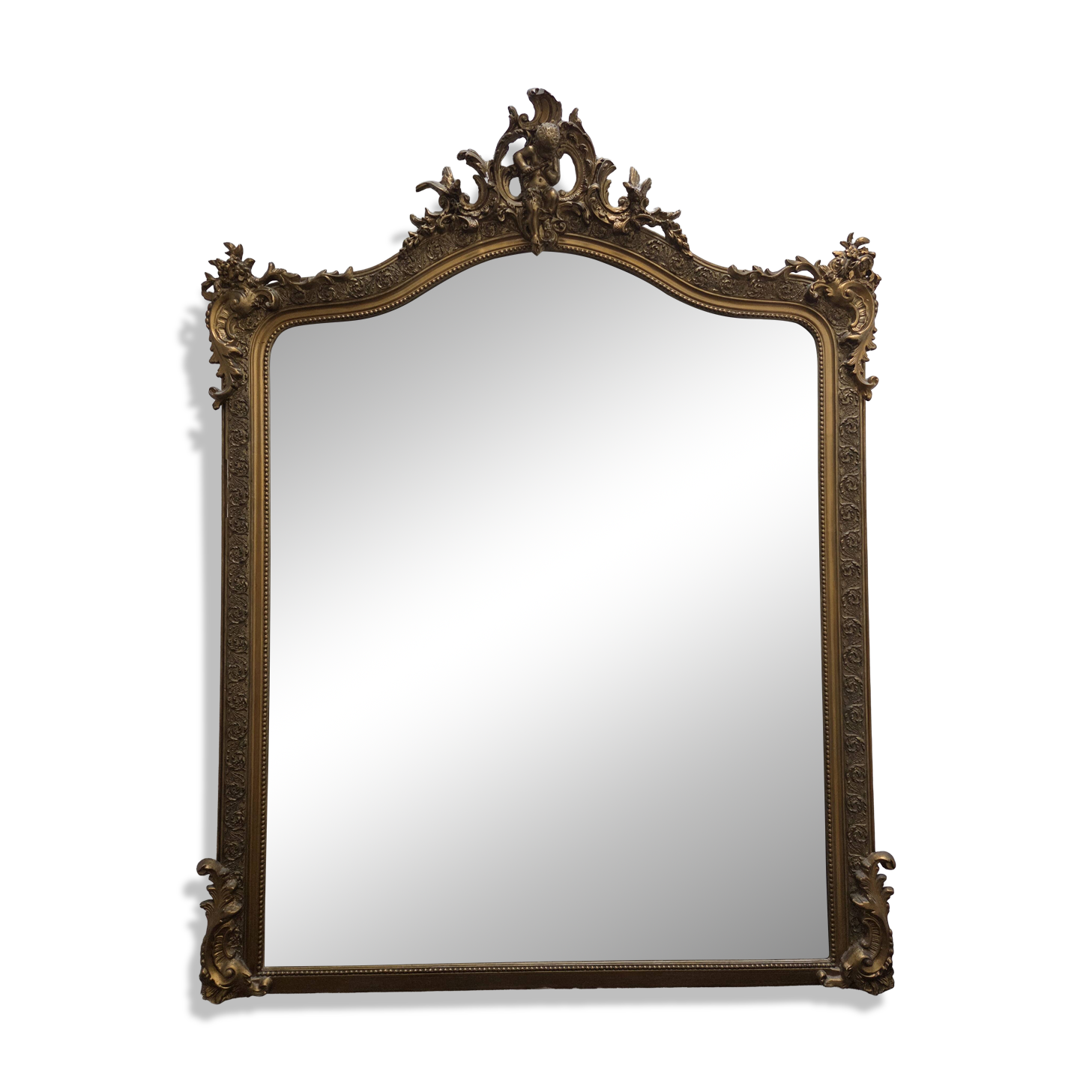 Grand miroir dorures et angelot