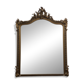 Large gilded mirror and cherub