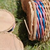Wicker and scoubidou set