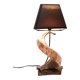 Brutalist spiral lamp from the 1960s, a curiosity object made of horn.