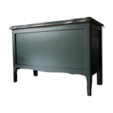 Green vintage wooden chest