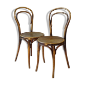 Paire de chaises bistrot par kohn n°14 1/2 vers 1900