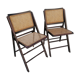 Chaises pliantes cannées