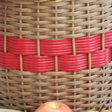Wicker basket and scoubidou