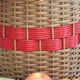 Wicker basket and scoubidou