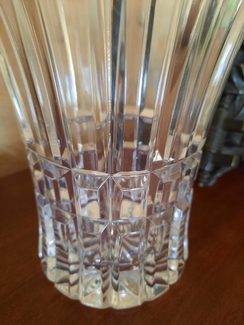 Cut crystal vase