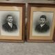 Pair of wooden frames with signed photos, 1923