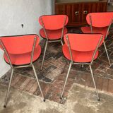 Red formica chairs
