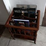 Magazine rack, mahogany vinyl rack, 19th century
