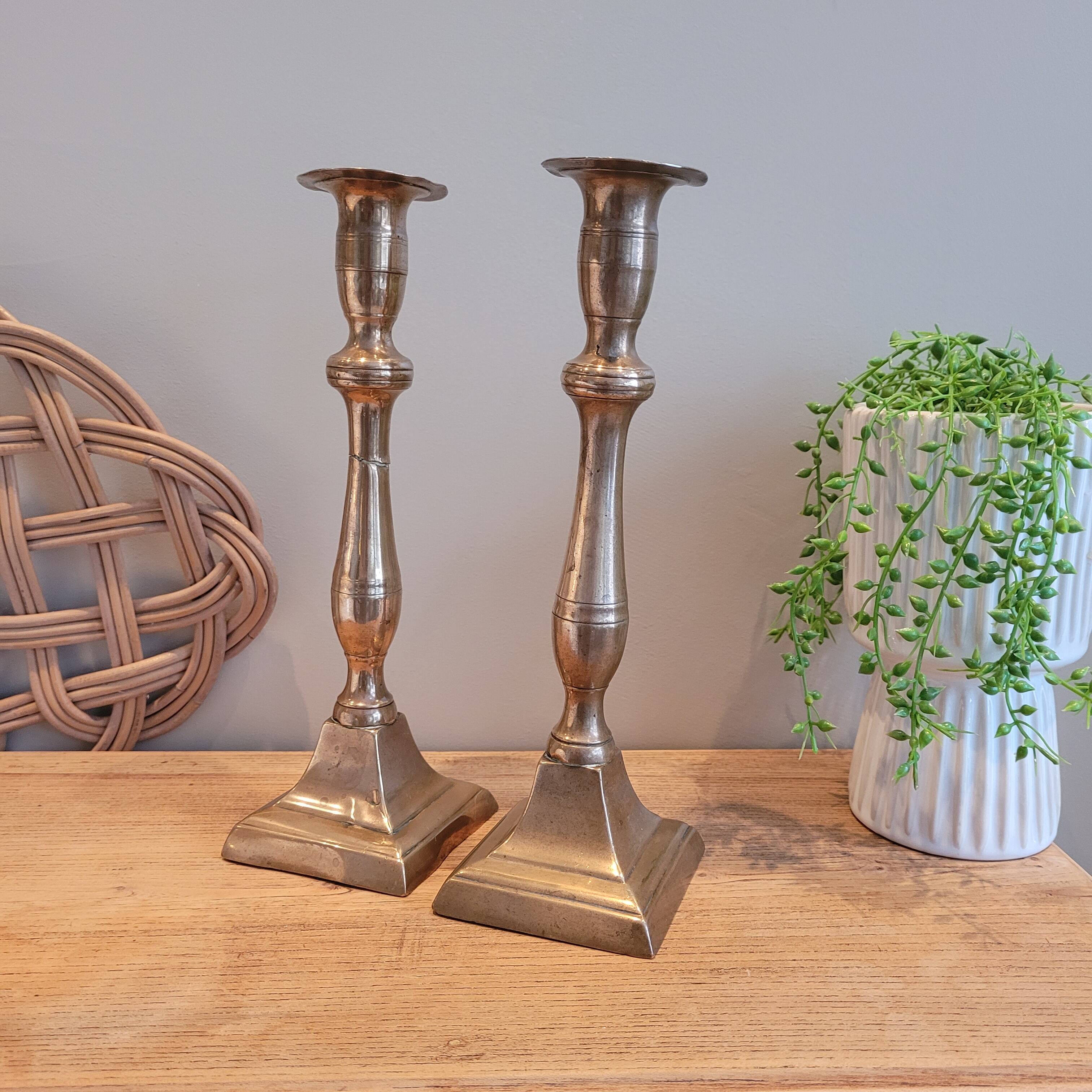 La Redoute x Selency pair of brass candle holders 27