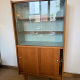 Vaisselier vitrine meuble de rangement vintage pieds compas
