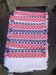 6 towels in Basque cotton patterns pink and indigo blue vintage