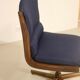 Fauteuil de bureau vintage pivotant en bois année 70