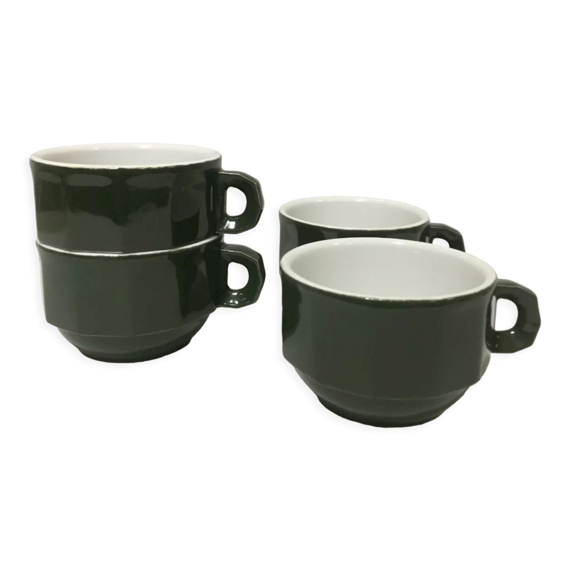 Green coffee cups